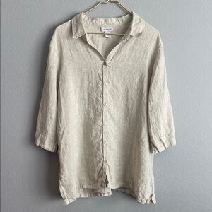 Avenue 100% Linen Top Size 18/20